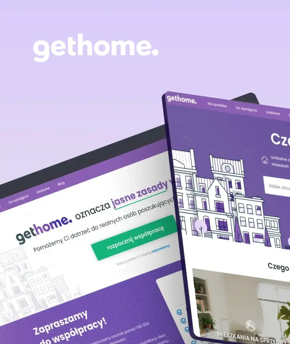 Web platform for GetHome, Poland's first comprehensive property marketplace