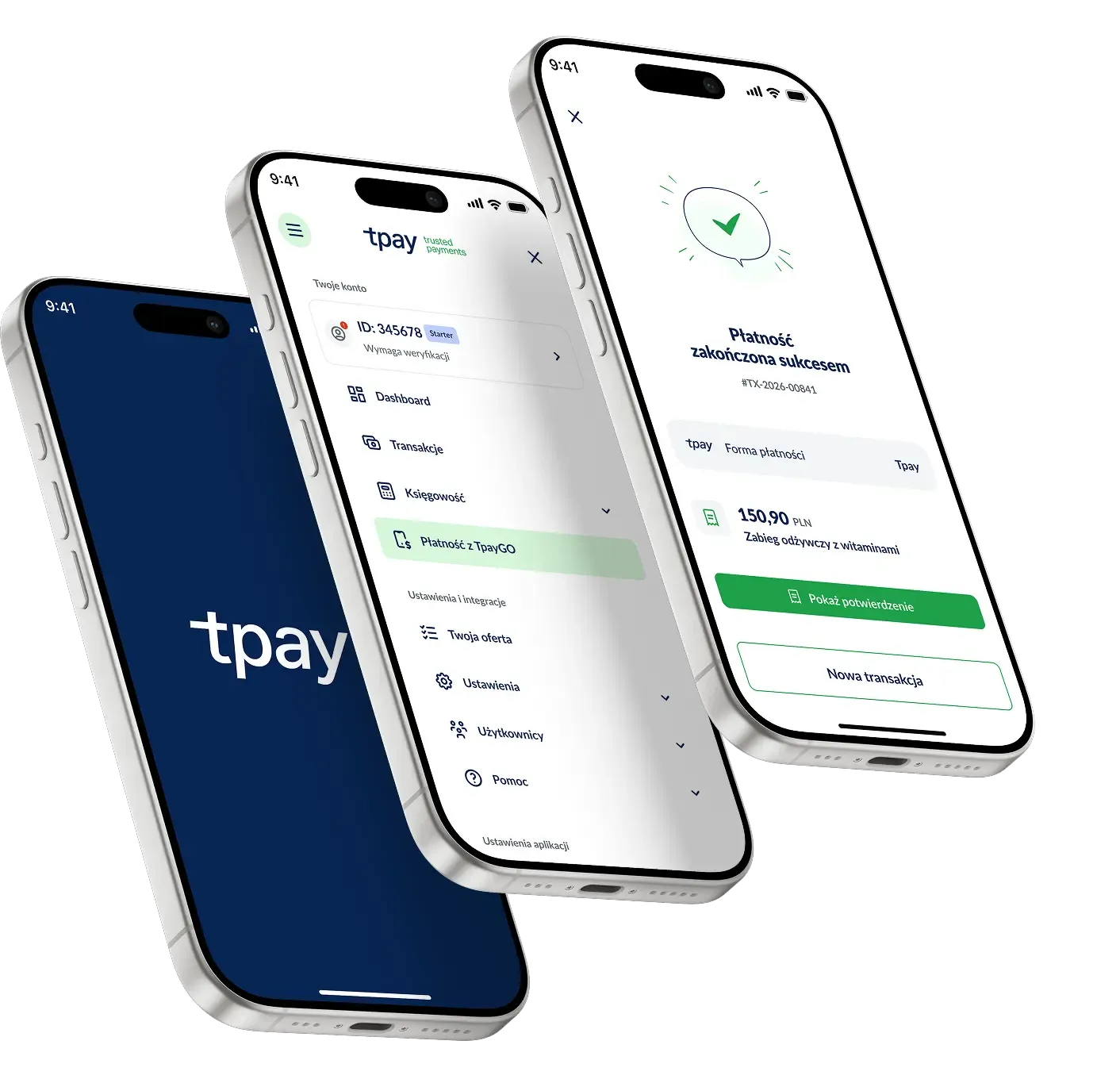 tpay-mobile-payments-app-menu-and-payment-success-screens