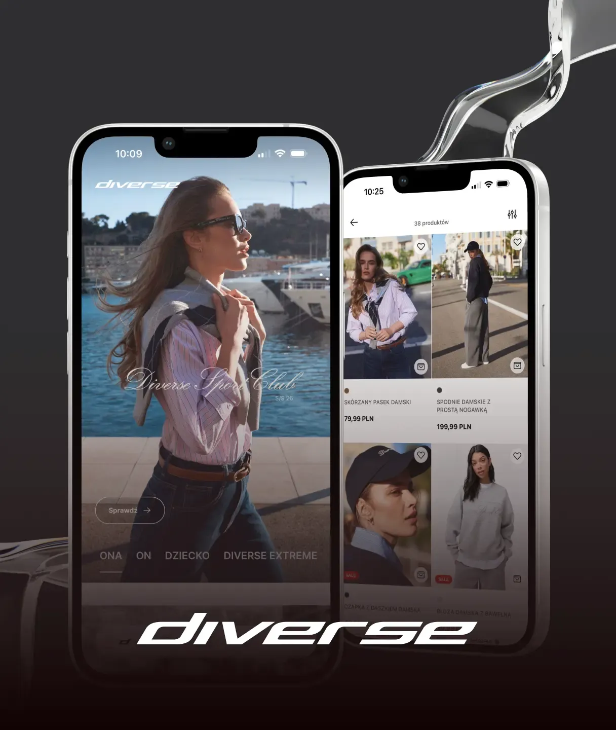 Diverse CS box mockup with two phones