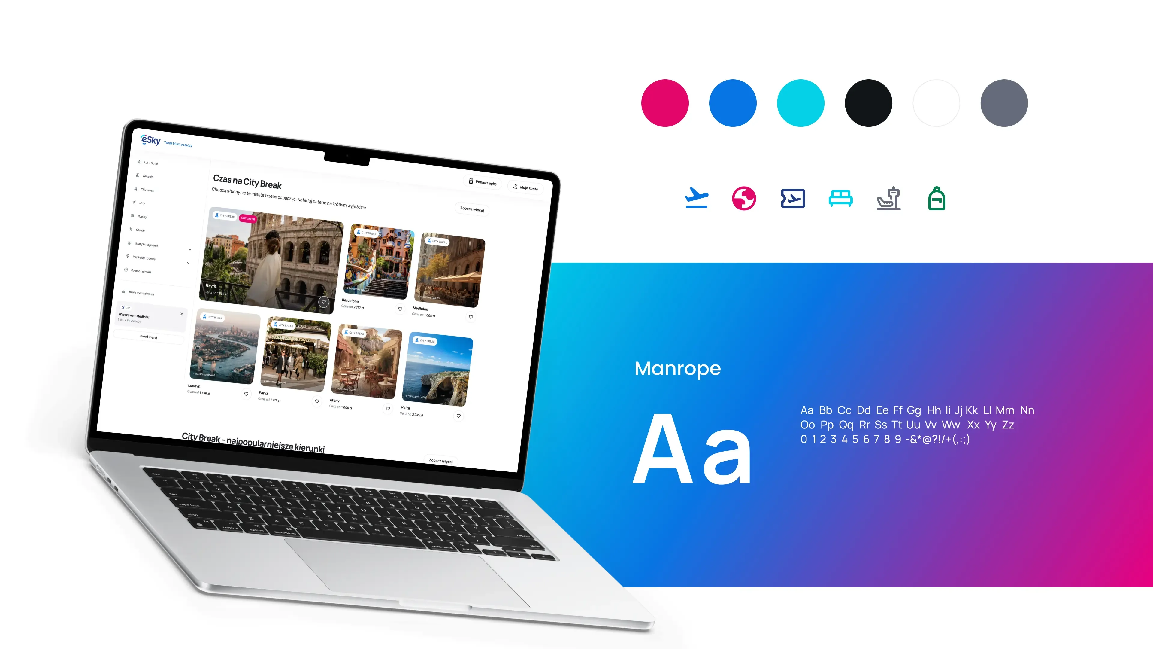 esky-design-system-paleta-kolorow-typografia-manrope-ikony